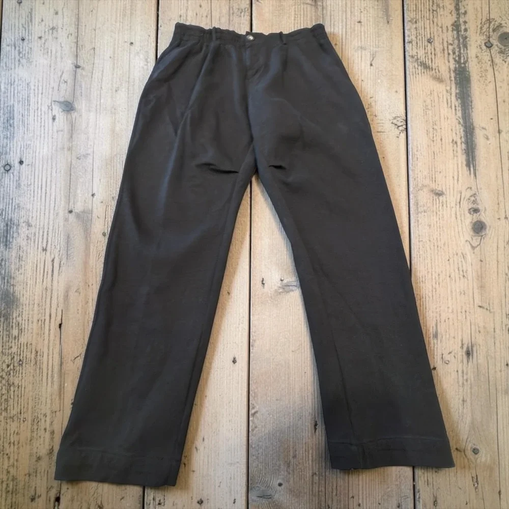 YoungLA 620 Pants Mens 38L Black Cotton Nylon Straight Leg Trousers YLA2291